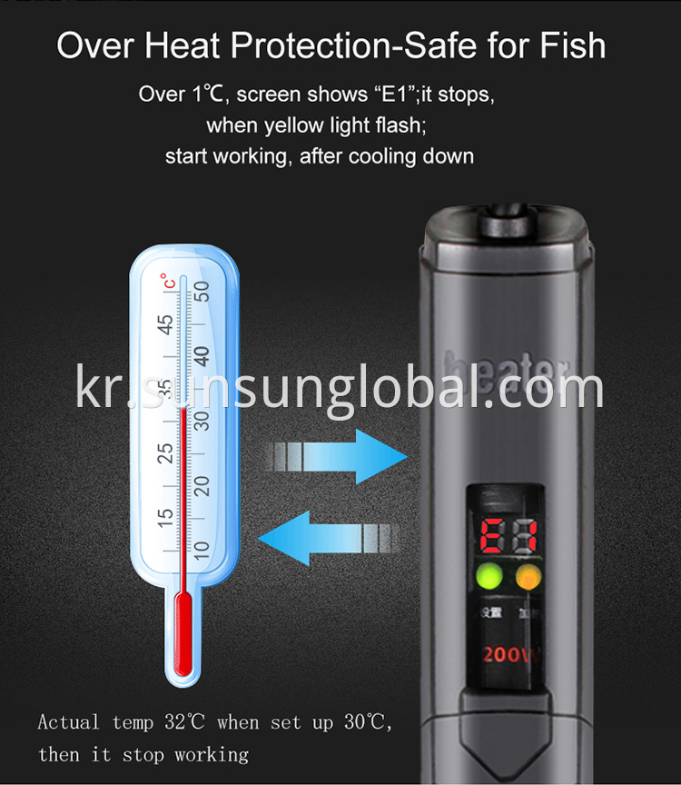 Sunsun 300W 미니 수중 수족관 히터 어항